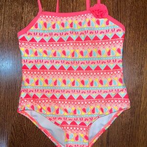 OP Pink and Orange Kids Swim One Piece